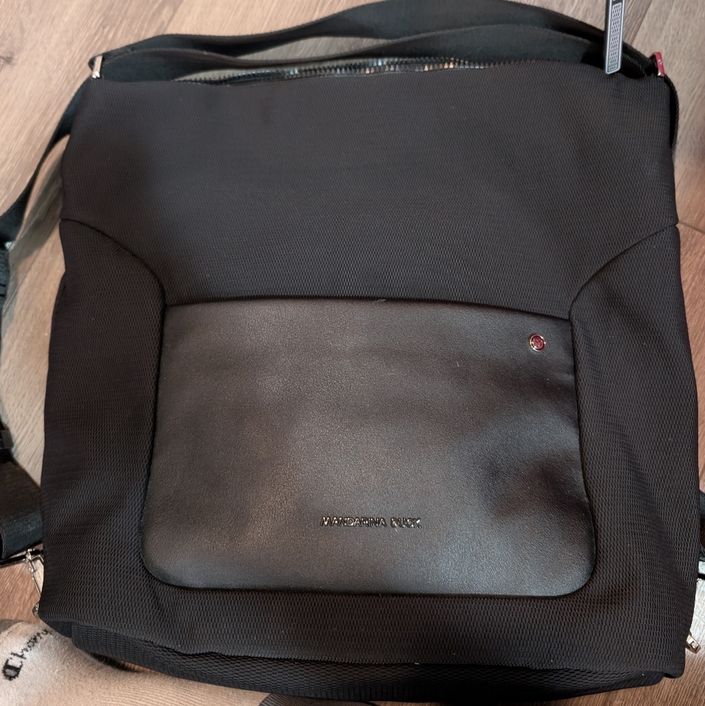 Mandarina Duck Black Women's Shoulder Bag with Front Pocket